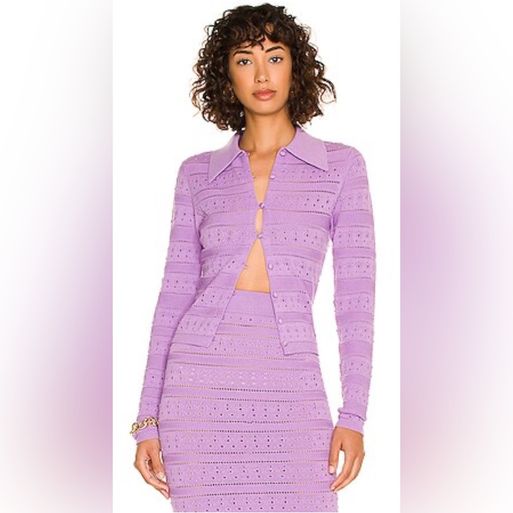 Ronny Kobo Camber Knit Top in Lilac